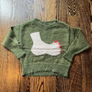 The Animal Observatory Green Bull Sweater (2Y)
